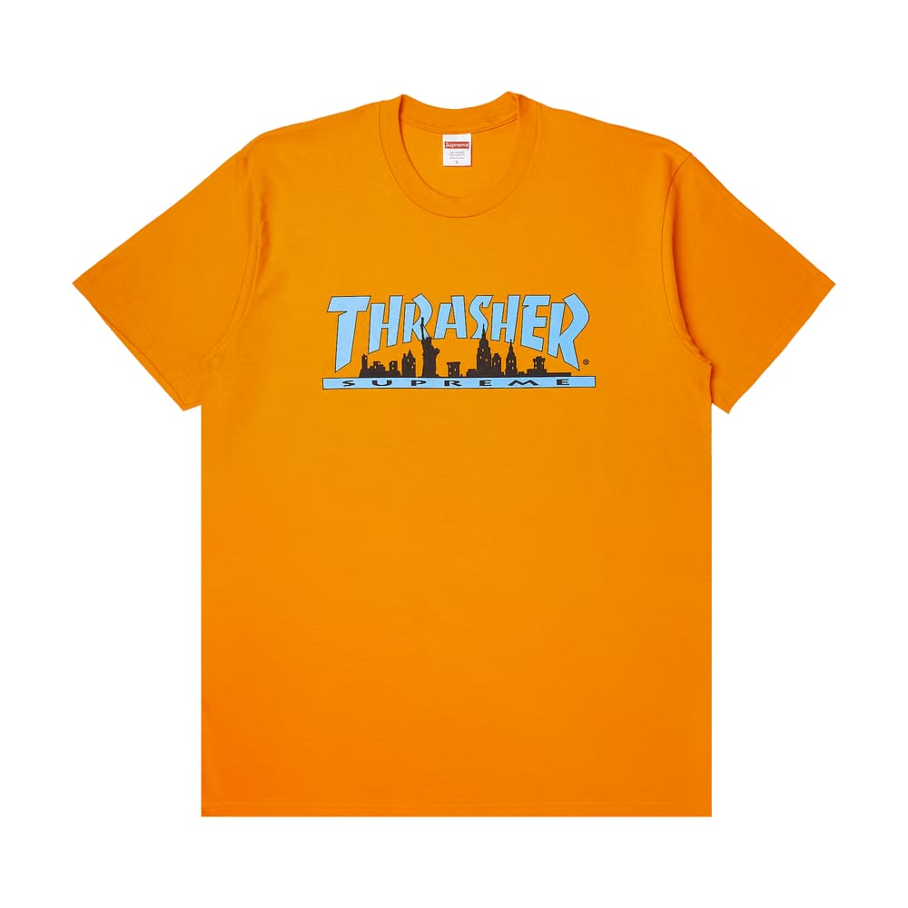 Supreme x Thrasher Skyline T-Shirt Orange