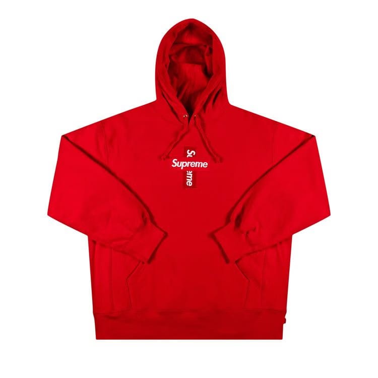 Supreme Cross Box Logo Hoodie Red