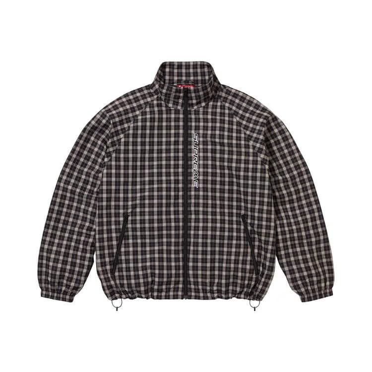 Supreme Plaid Track Jacket Black