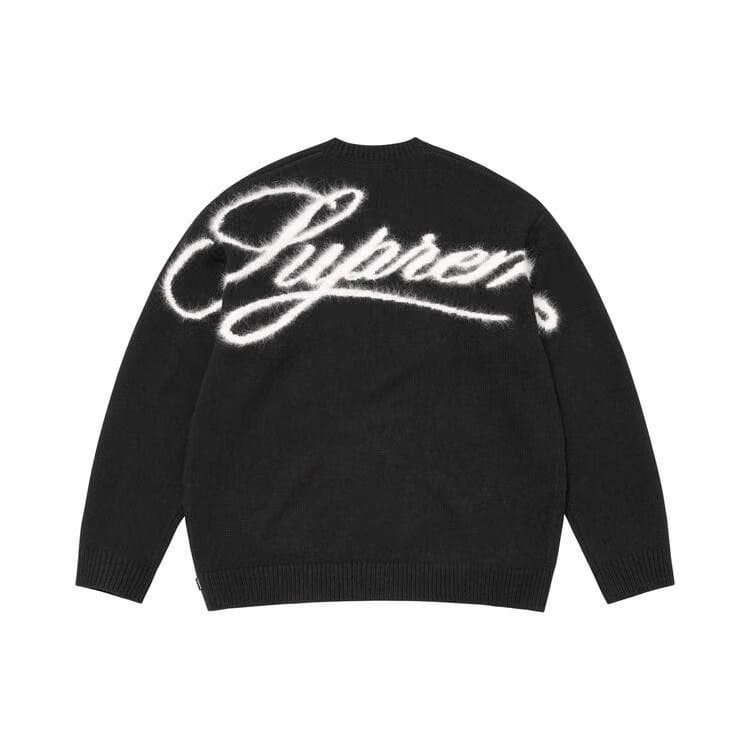 Supreme Angora Script Sweater Black