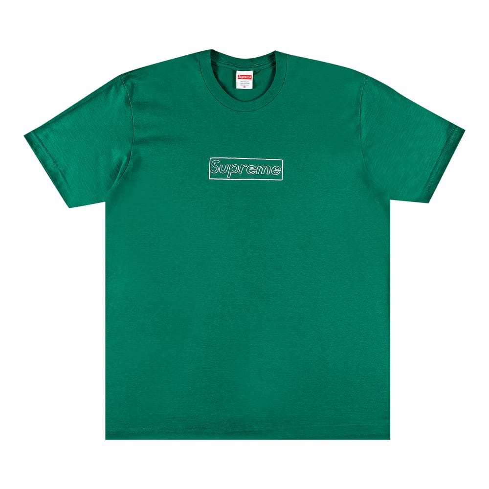 Supreme x KAWS Chalk Logo T-Shirt Light Pine