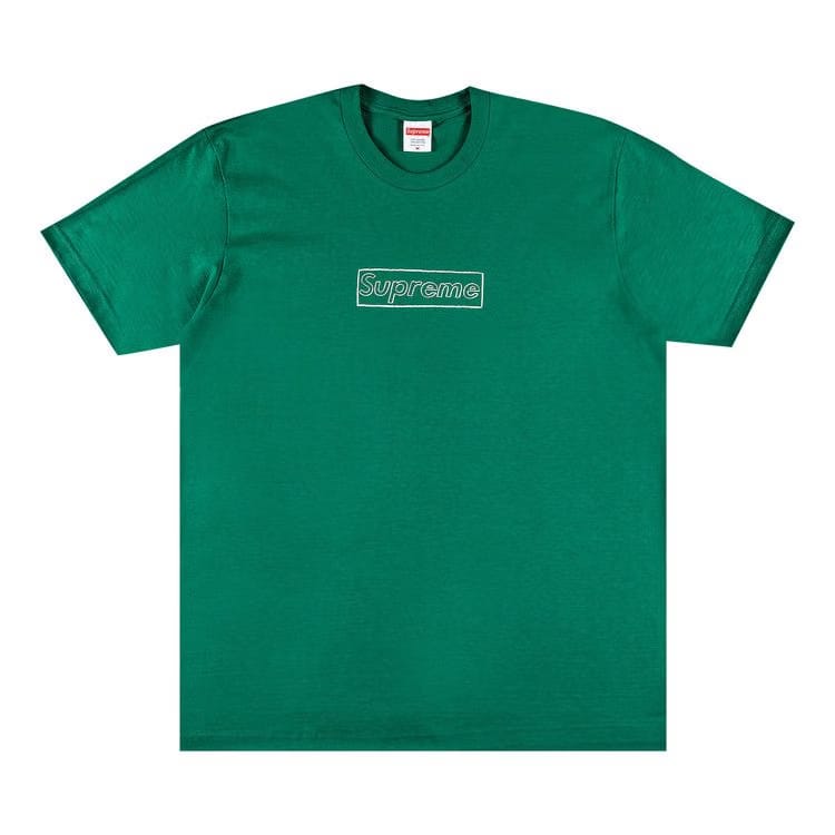 Supreme x KAWS Chalk Logo T-Shirt Light Pine