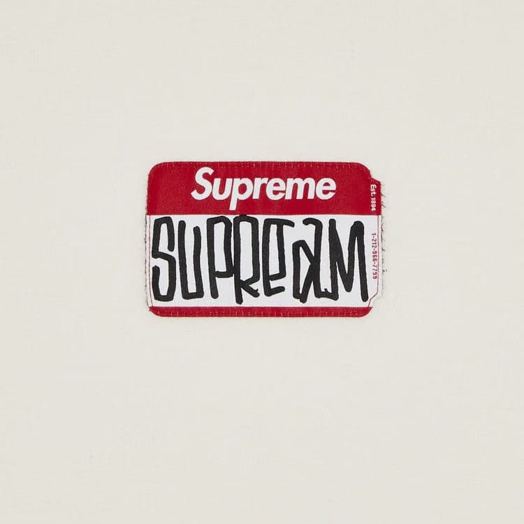 Supreme Gonz Nametag Shorts-Sleeve Top Natural
