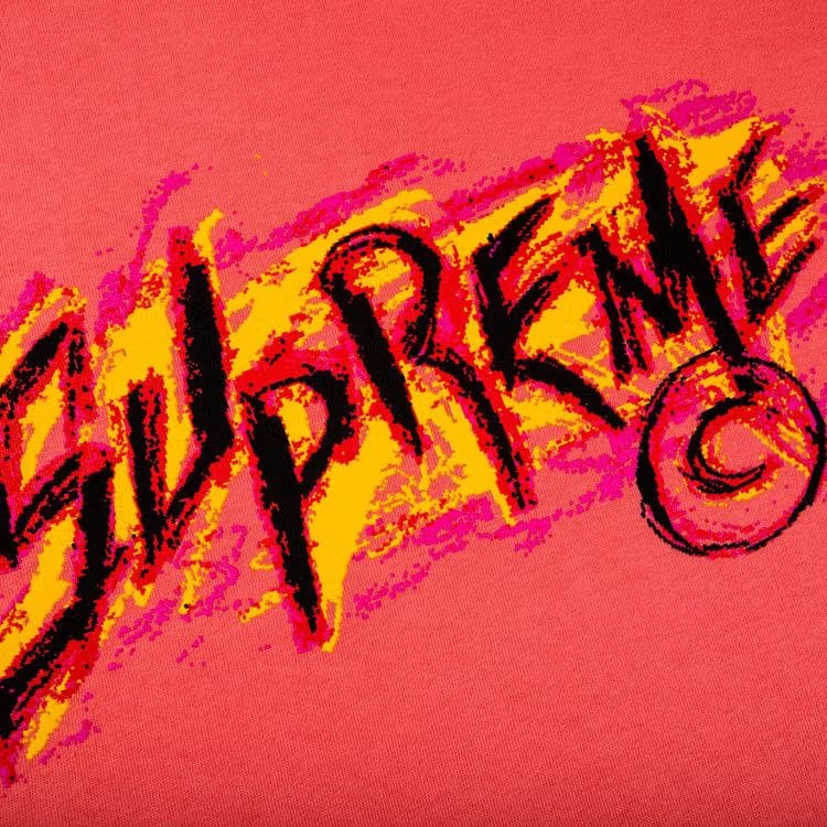 Supreme Scratch T-Shirt Bright Coral