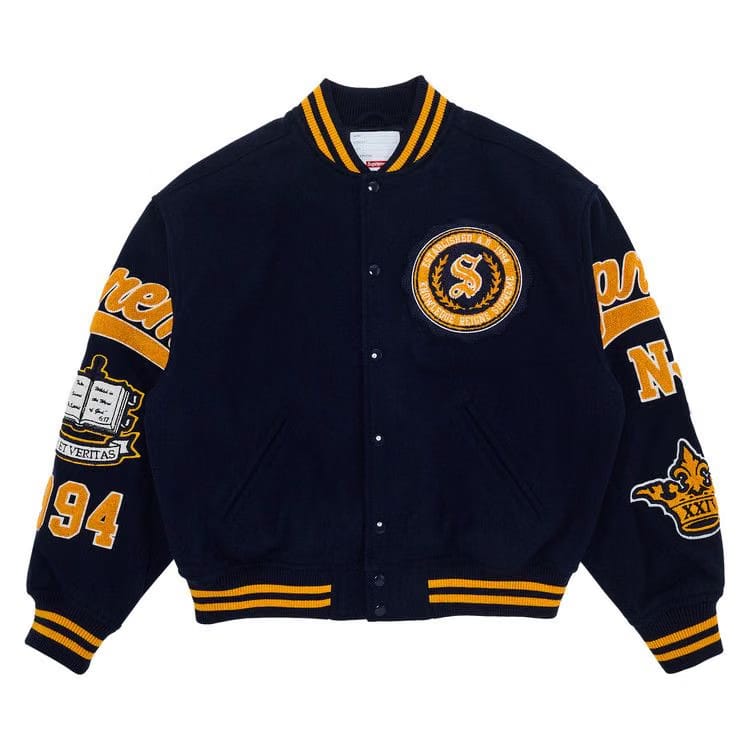 Supreme Veritas Varsity Jacket Navy