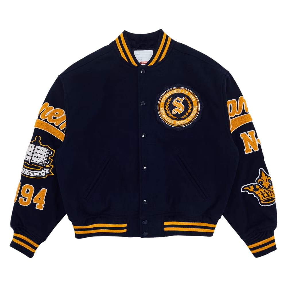 Supreme Veritas Varsity Jacket Navy