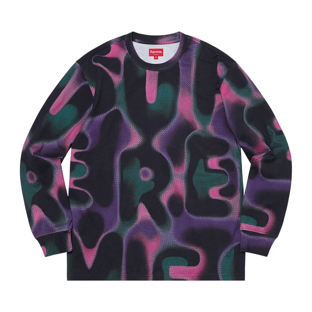 Supreme Half Tone Long-Sleeve Top Black