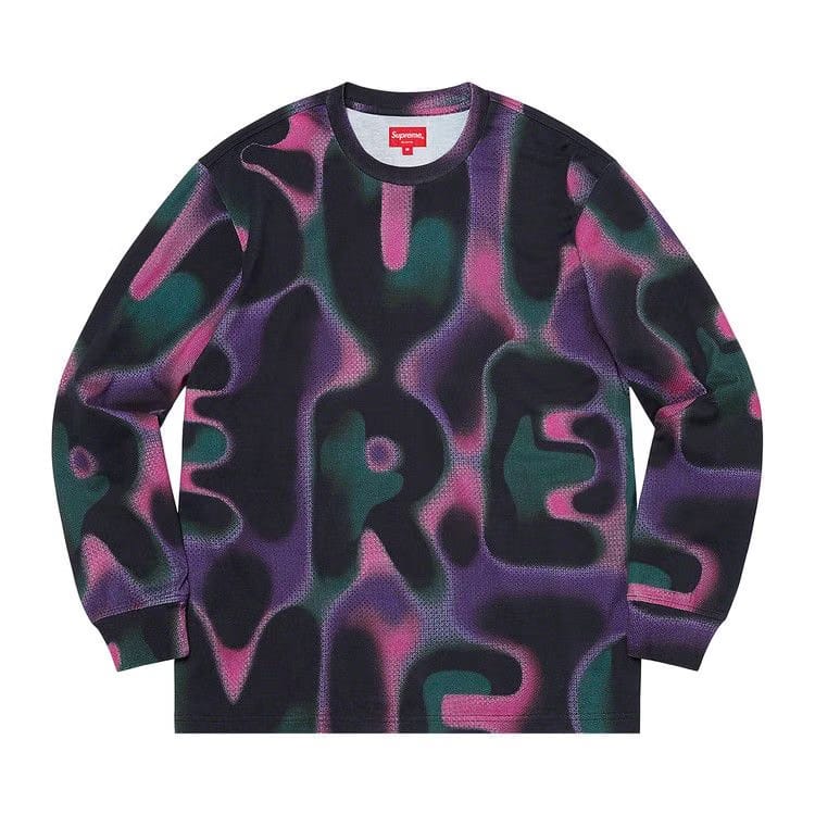Supreme Half Tone Long-Sleeve Top Black
