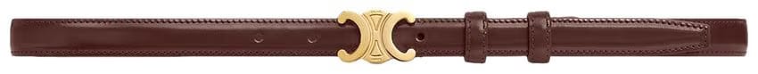 CELINE Small 18mm Triomphe Belt Chestnut