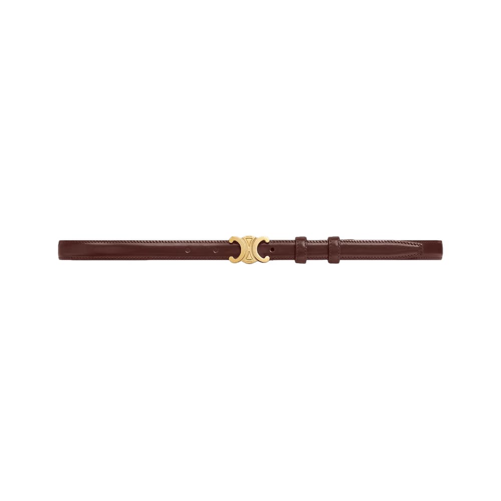 CELINE Small 18mm Triomphe Belt Chestnut