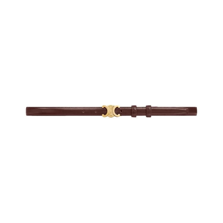 CELINE Small 18mm Triomphe Belt Chestnut