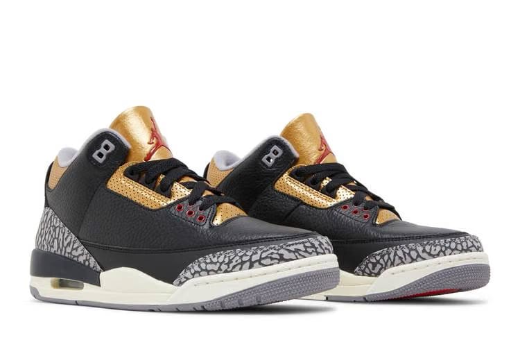 WomenS Air Jordan 3 Black Gold