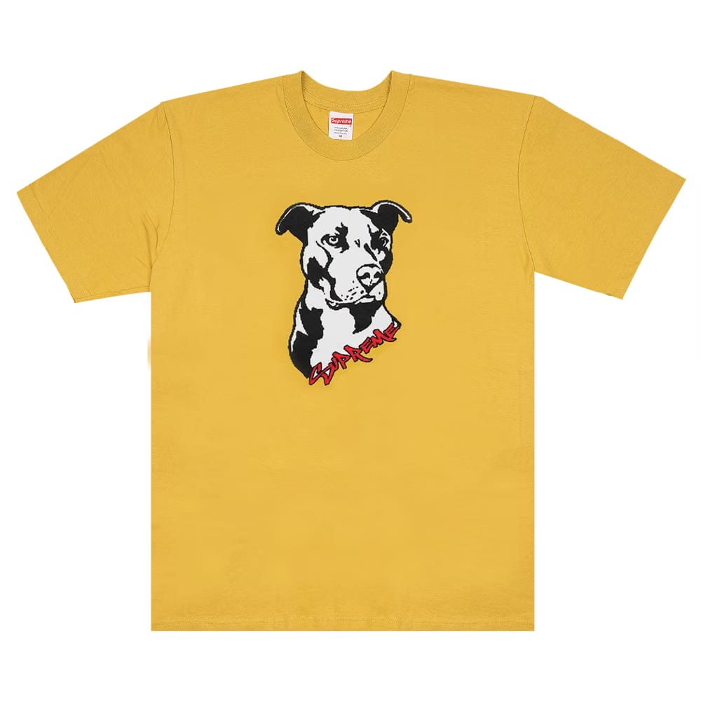 Supreme Pitbull T-Shirt Acid Yellow