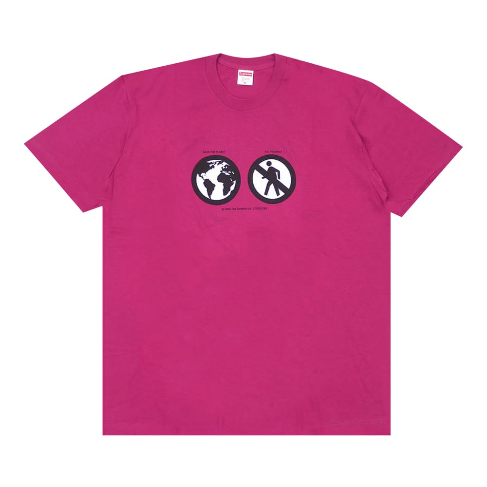 Supreme Save The Planet T-Shirt Magenta