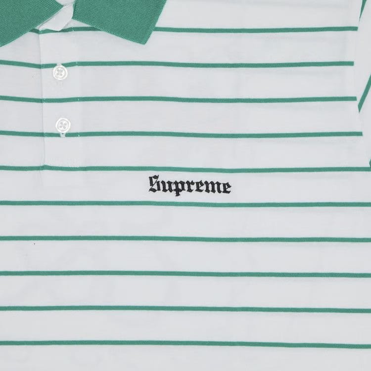 Supreme x Melvins Stripe Shorts-Sleeve Polo White
