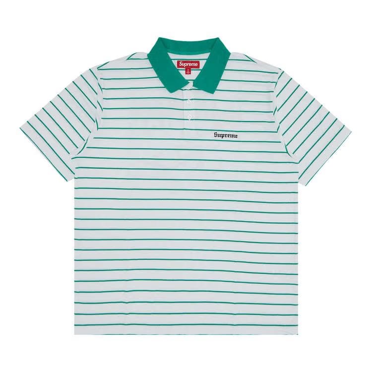 Supreme x Melvins Stripe Shorts-Sleeve Polo White