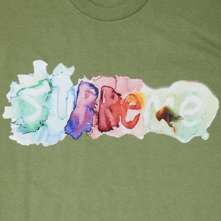 Supreme Watercolor T-Shirt Light Olive