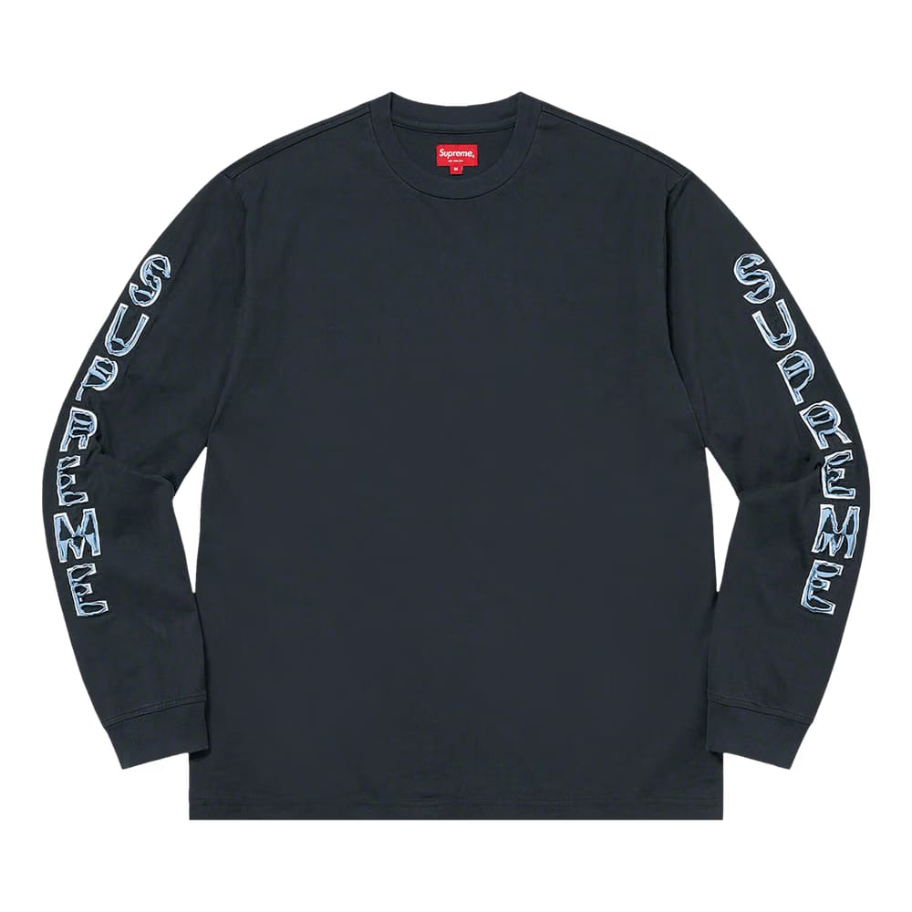 Supreme Cut Out Long-Sleeve Top Washed Navy