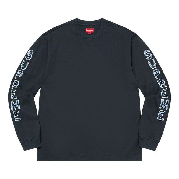 Supreme Cut Out Long-Sleeve Top Washed Navy