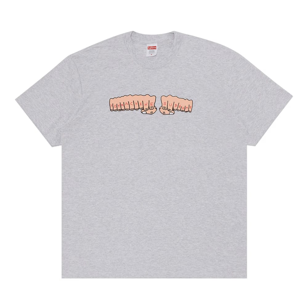 Supreme x Toy Machine Fist T-Shirt Ash Grey