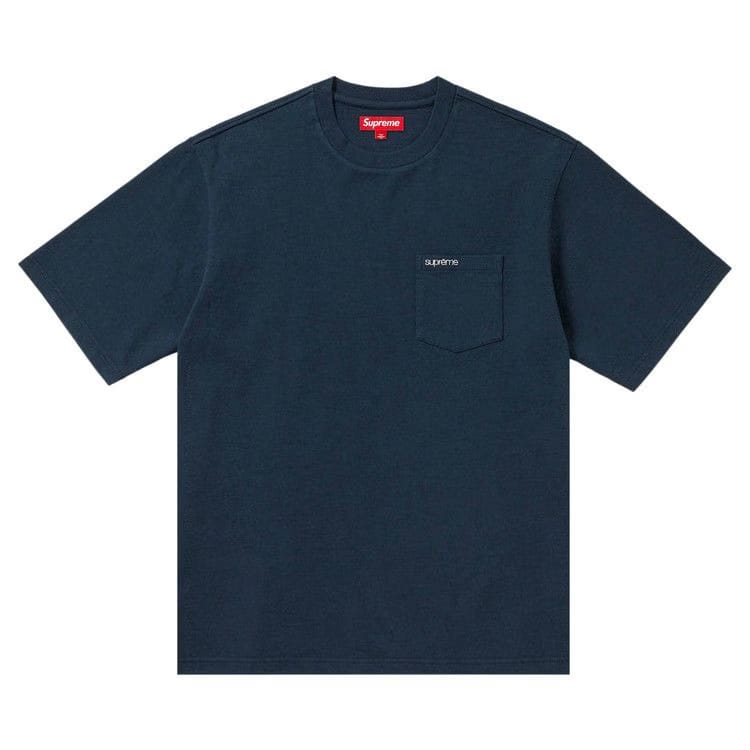 Supreme Shorts-Sleeve Pocket T-Shirt Navy