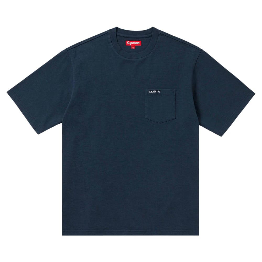 Supreme Shorts-Sleeve Pocket T-Shirt Navy