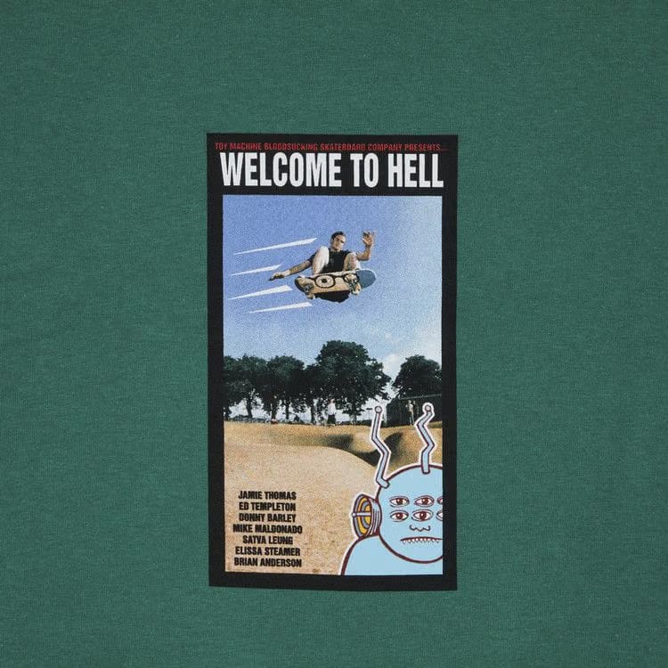 Supreme x Toy Machine Welcome To Hell T-Shirt Light Pine