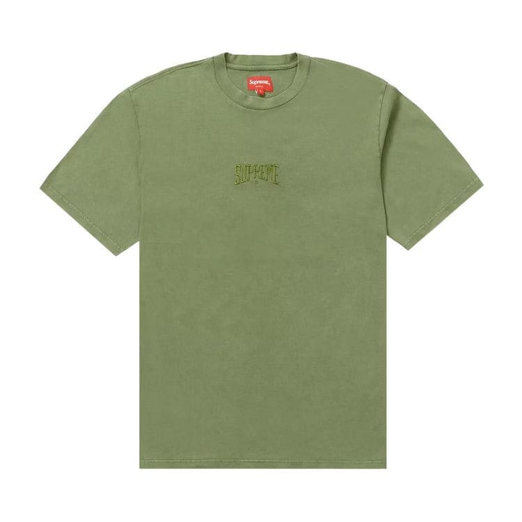 Supreme Acid Wash Shorts-Sleeve Top Olive