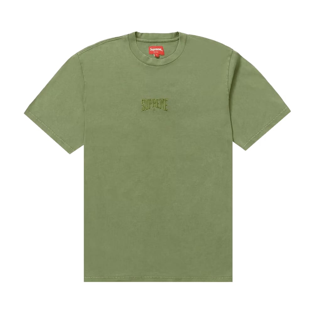 Supreme Acid Wash Shorts-Sleeve Top Olive