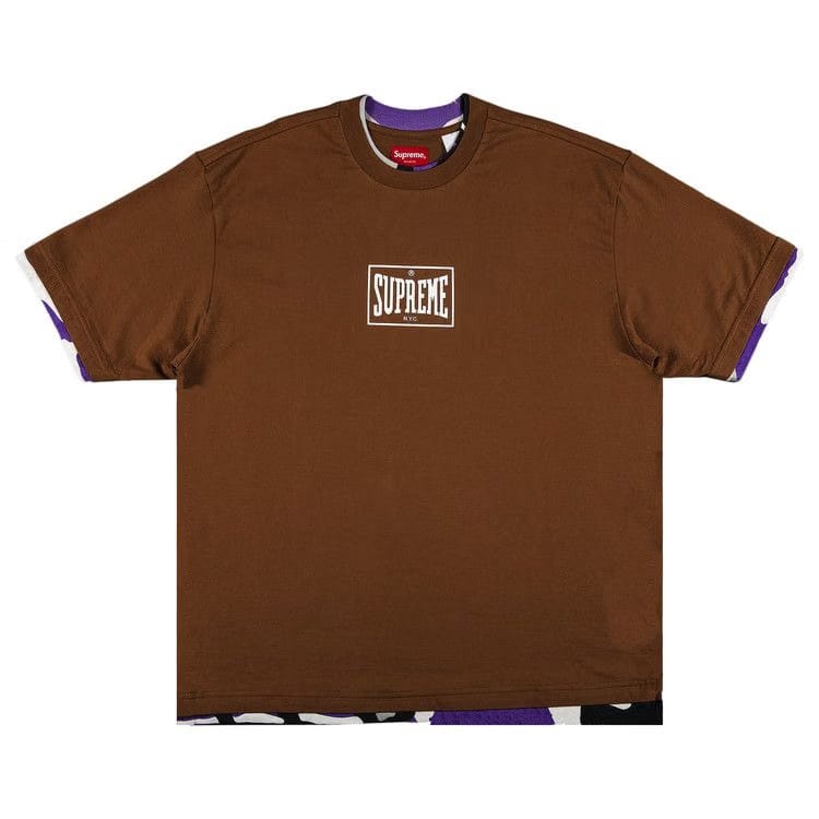 Supreme Layered Shorts-Sleeve Top Brown