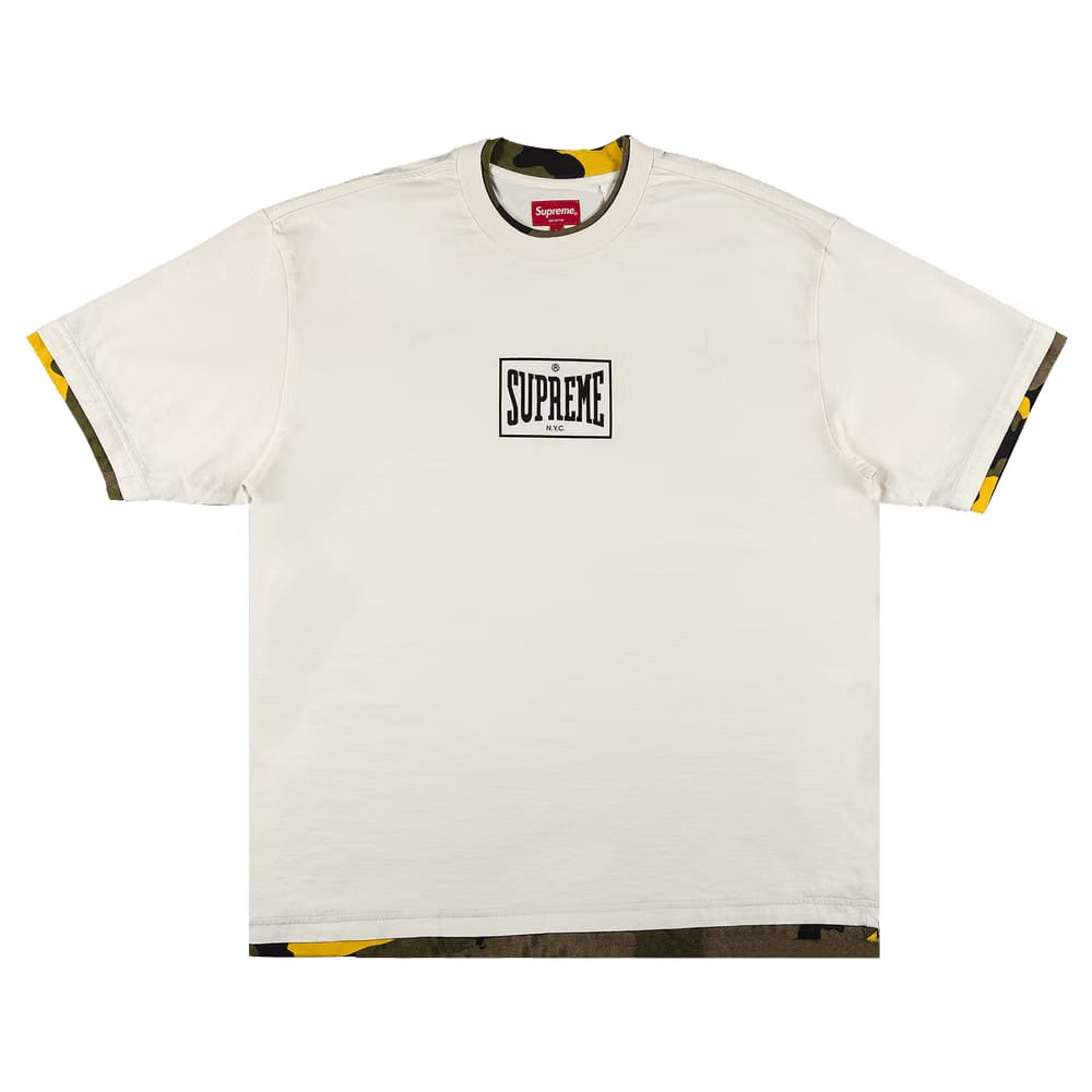 Supreme Layered Shorts-Sleeve Top Natural