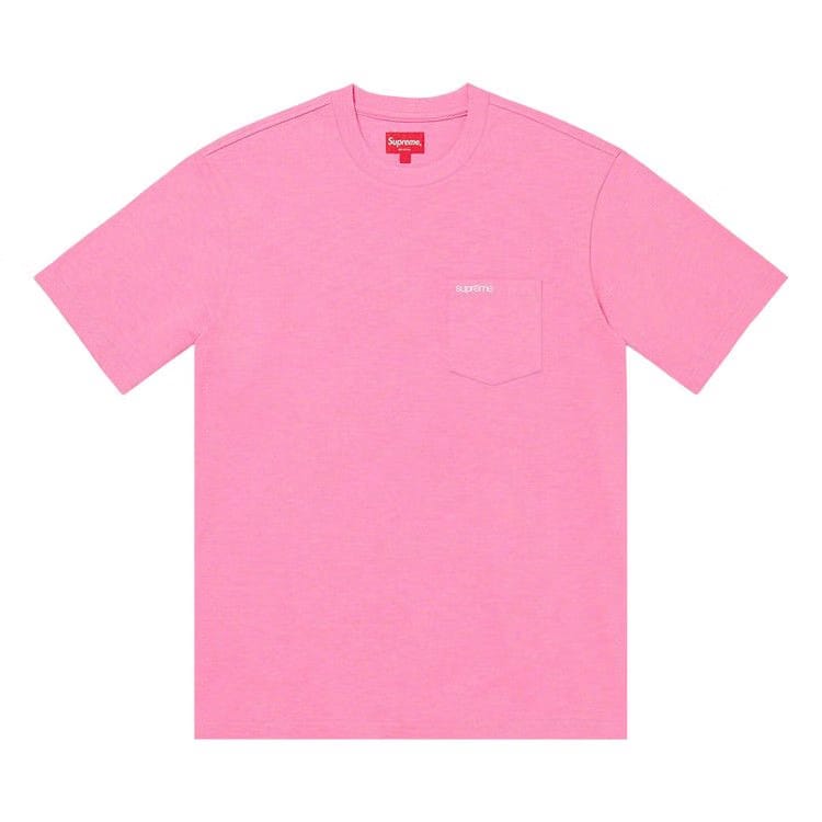 Supreme Shorts-Sleeve Pocket T-Shirt Bright Pink