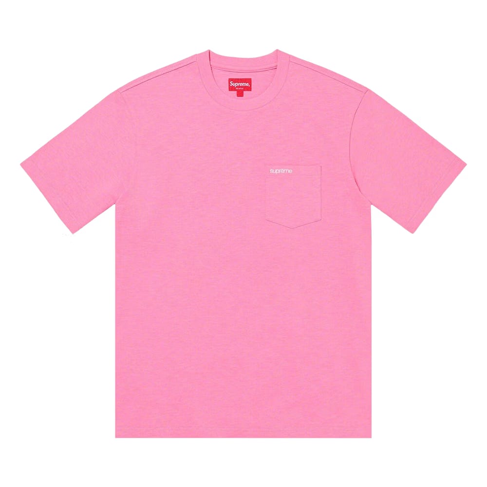 Supreme Shorts-Sleeve Pocket T-Shirt Bright Pink