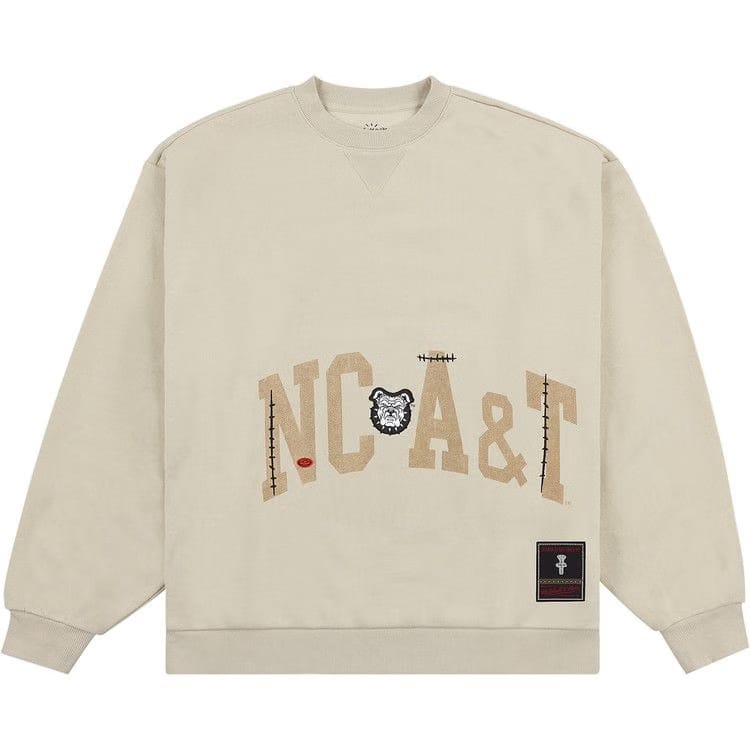 Cactus Jack by Travis Scott x Mitchell & Ness North Carolina A&T University Crewneck Tan