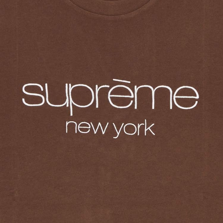 Supreme Classic Logo Shorts-Sleeve Top Brown