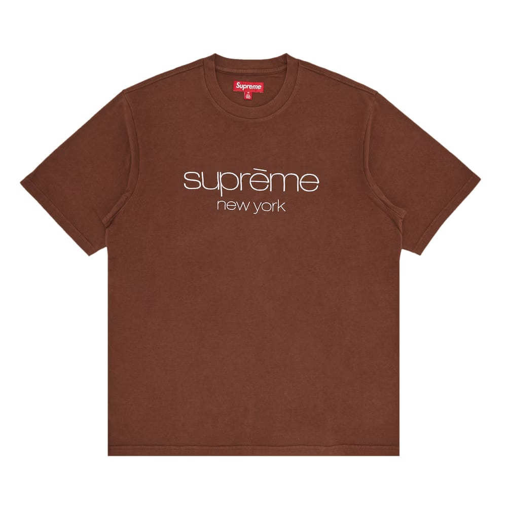Supreme Classic Logo Shorts-Sleeve Top Brown