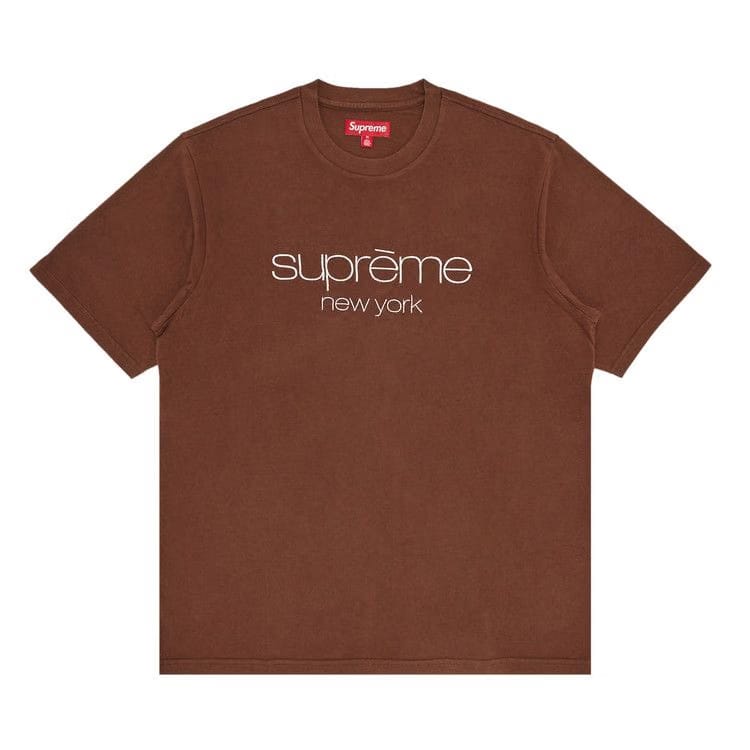 Supreme Classic Logo Shorts-Sleeve Top Brown