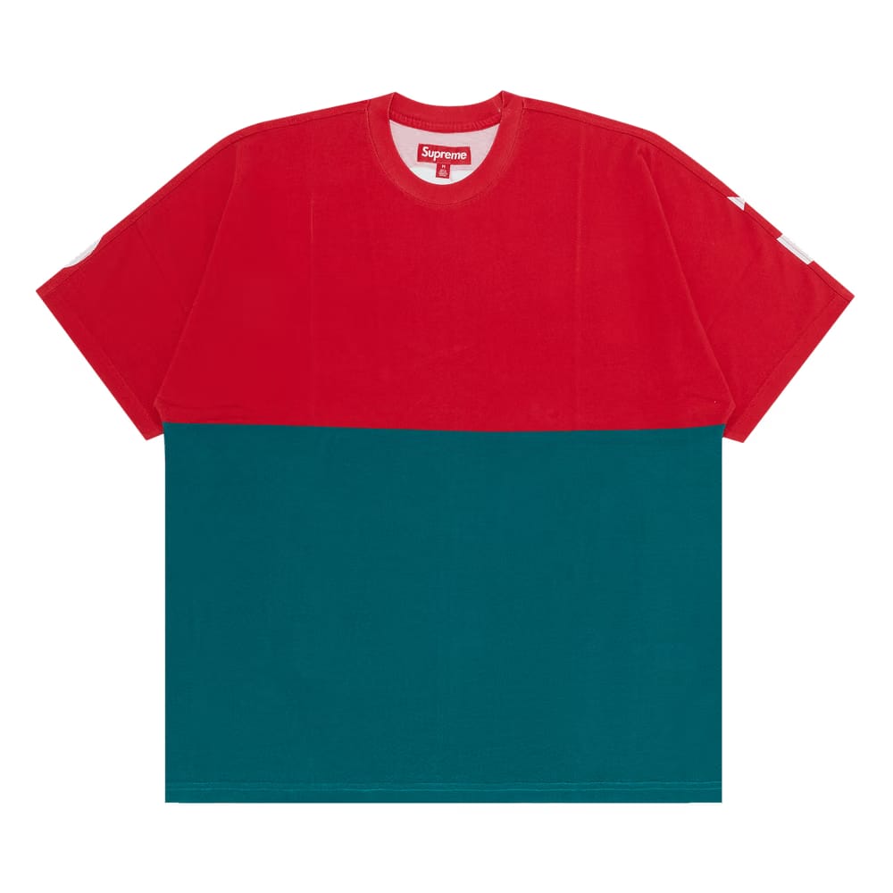 Supreme Split Shorts-Sleeve Top Red