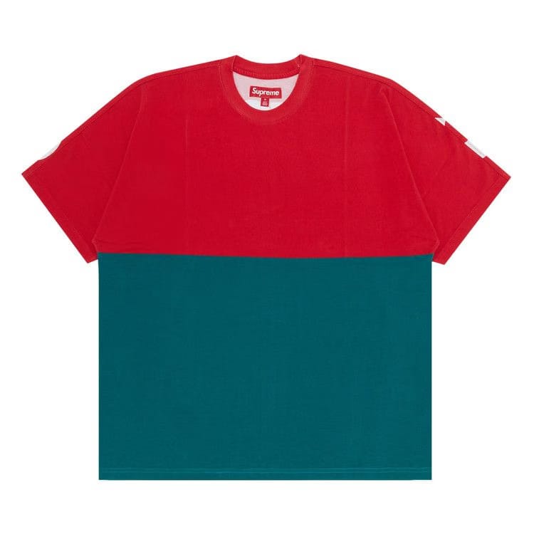 Supreme Split Shorts-Sleeve Top Red