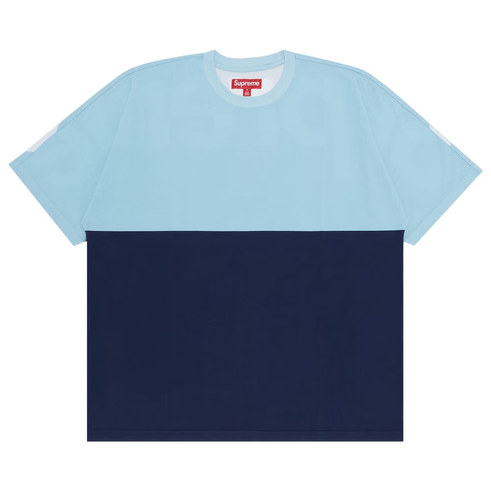 Supreme Split Shorts-Sleeve Top Blue