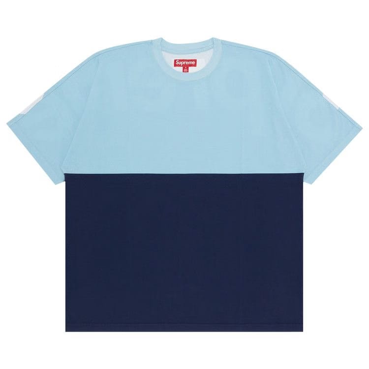 Supreme Split Shorts-Sleeve Top Blue