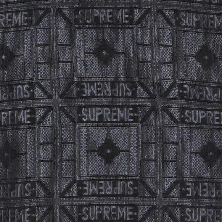 Supreme Tray Jacquard Shorts-Sleeve Shirt Black