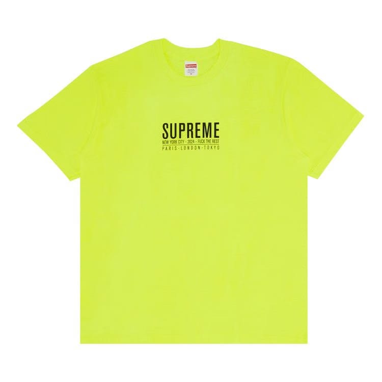 Supreme Paris T-Shirt Fluorescent Yellow