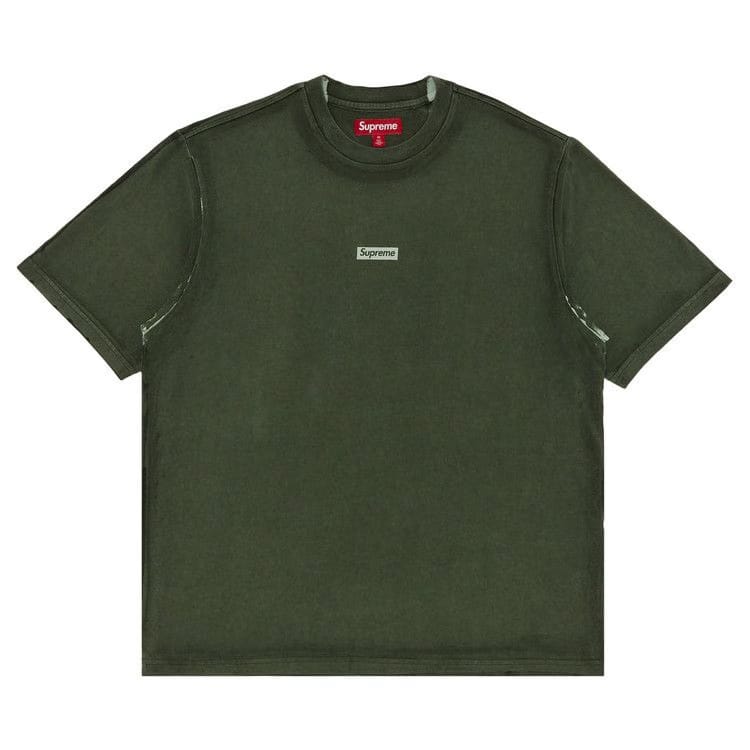 Supreme Overprint Small Box Shorts-Sleeve Top Green