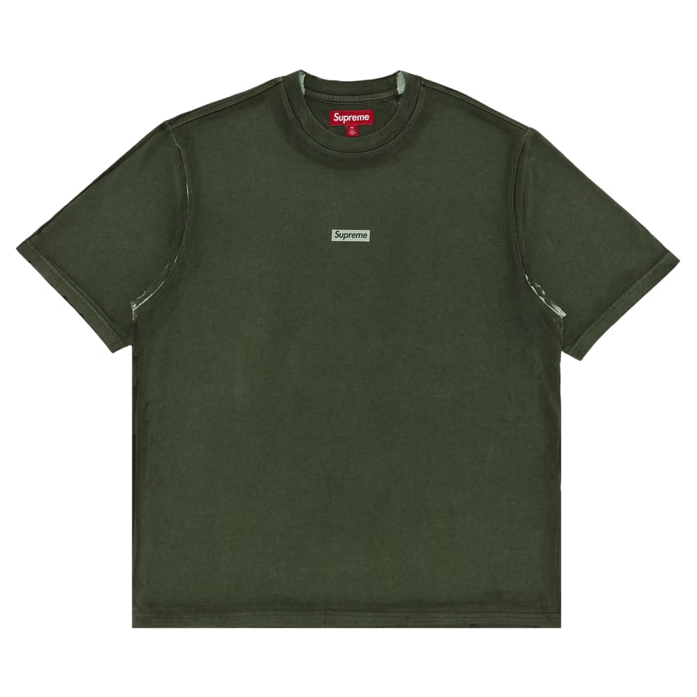 Supreme Overprint Small Box Shorts-Sleeve Top Green