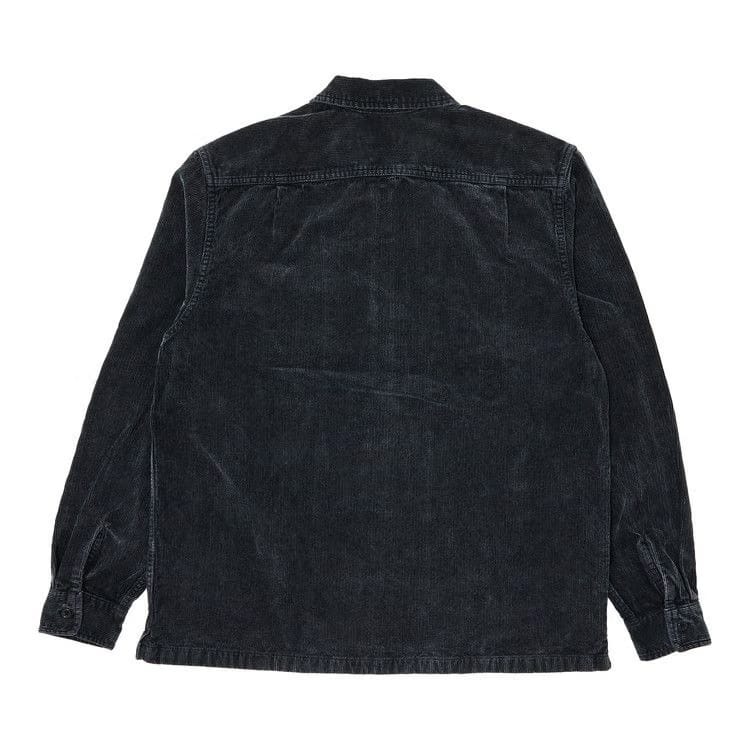 Supreme Washed Corduroy Zip Up Shirt Black