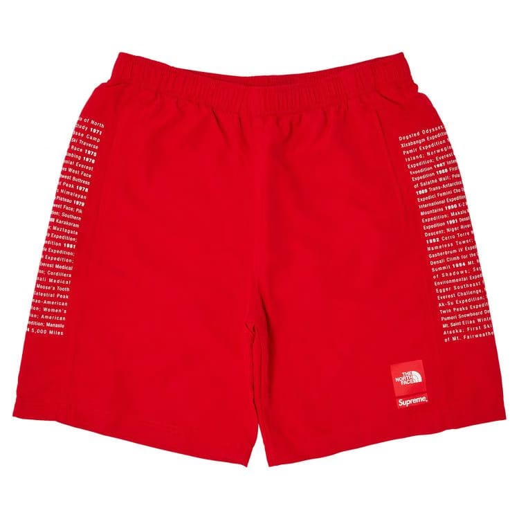 Supreme x The North Face Nylon Shorts Red