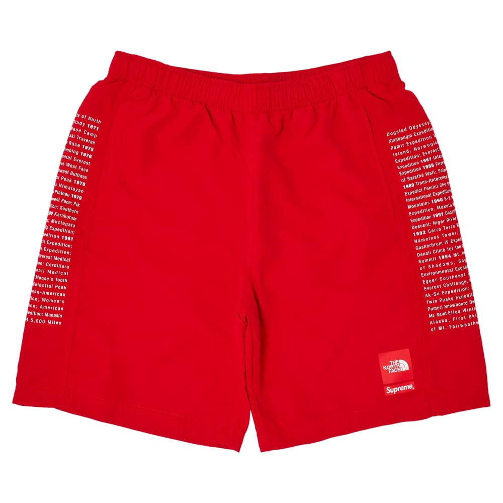 Supreme x The North Face Nylon Shorts Red