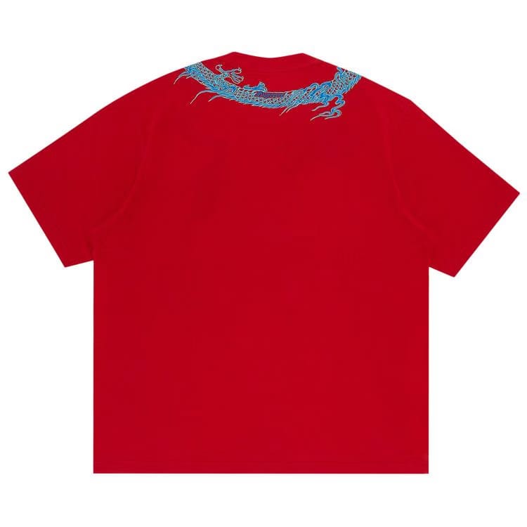 Supreme Dragon Wrap Shorts-Sleeve Top Red