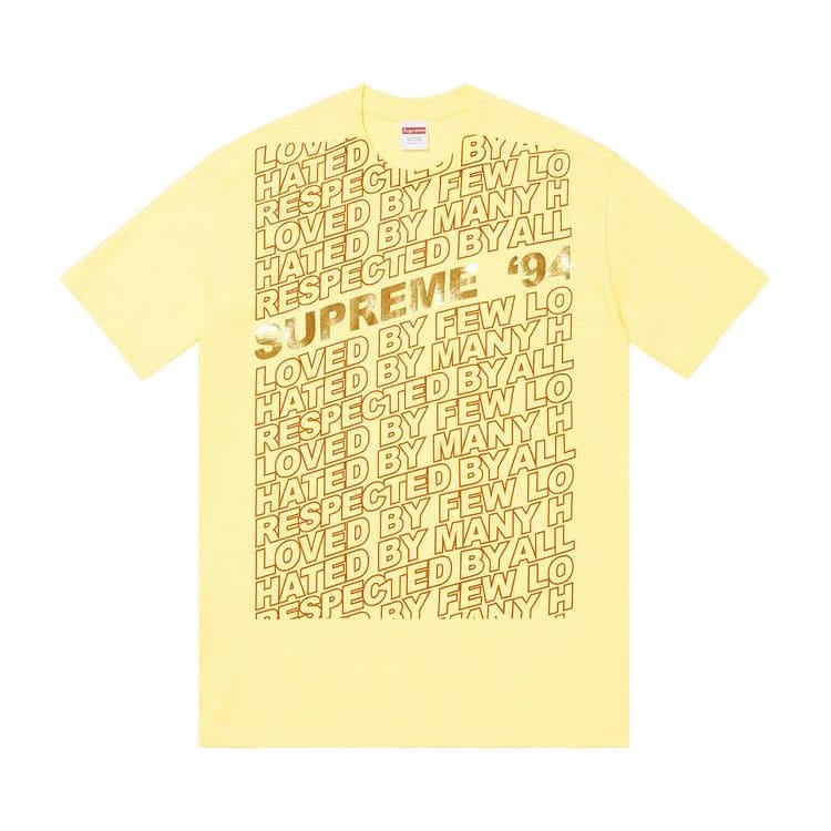 Supreme Respected T-Shirt Pale Yellow